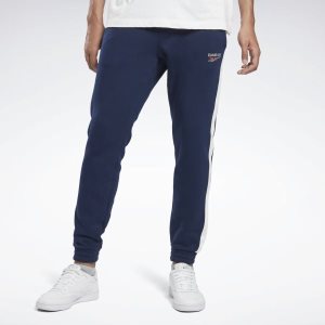 Reebok Panel Jogger Hosen Herren - Navy/Weiß - DE 658-KHW